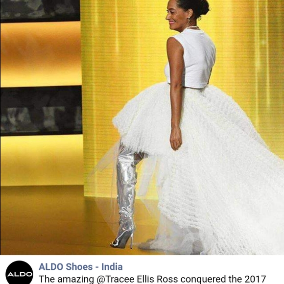 Metallic silver thigh high boots size 10 - Picture 5 of 5